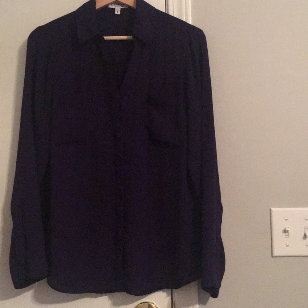 Button down shirt, deep purple